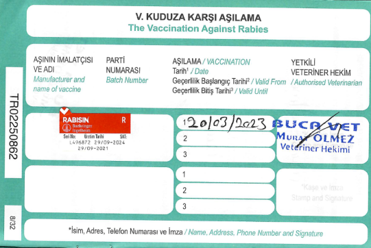 Tollwutimpfung im Heimtierpass